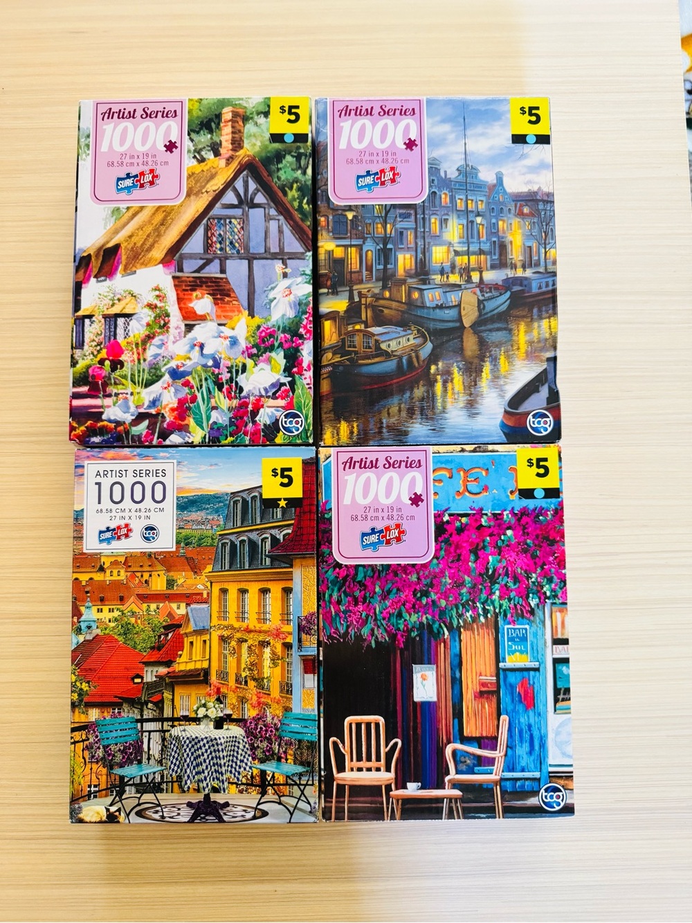 Lot/4 1000 piece jigsaw puzzles NIB